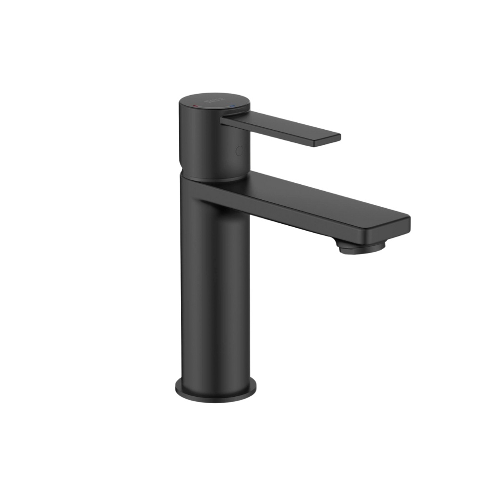 Cut out image of the Roca Targa Matt Black Basin Mixer Tap